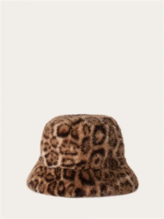 Cappello effetto teddy fantasia animalier Donna, Marrone miniatura 2