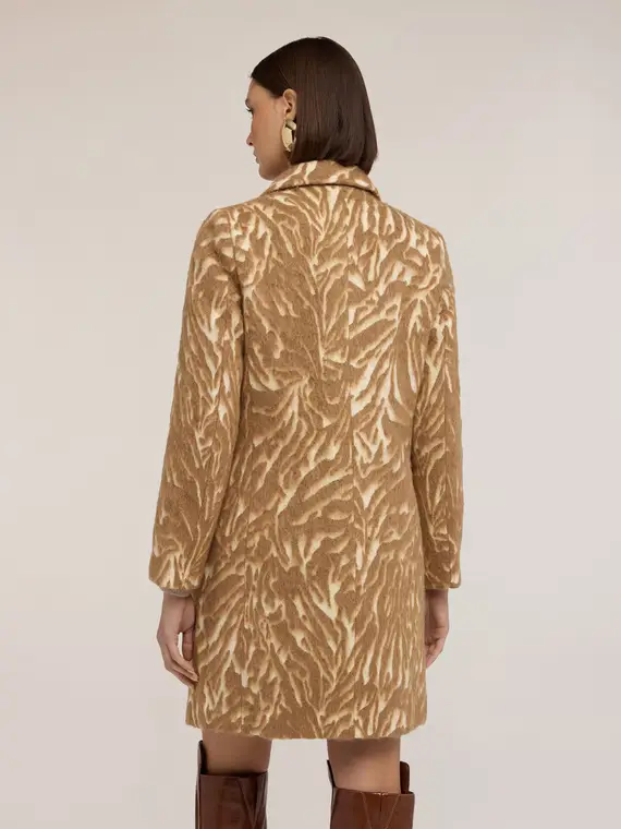 Cappotto misto lana jacquard Donna miniatura 2