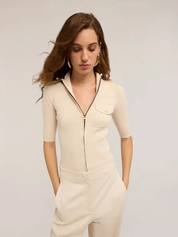 Motivi Cardigan Donna Beige 4324019 miniatura 3