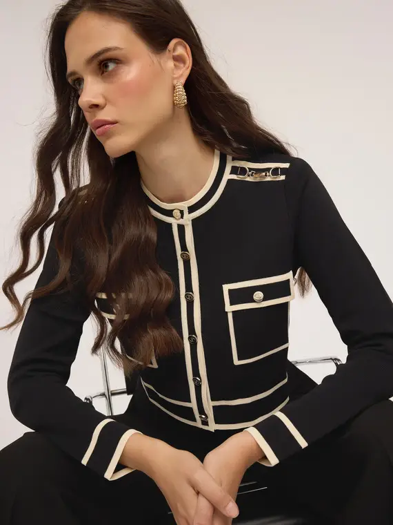 Motivi Cardigan Donna Nero 2734225 miniatura 3