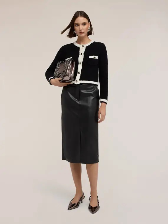 Motivi Cardigan Donna Nero 3921911 miniatura 3