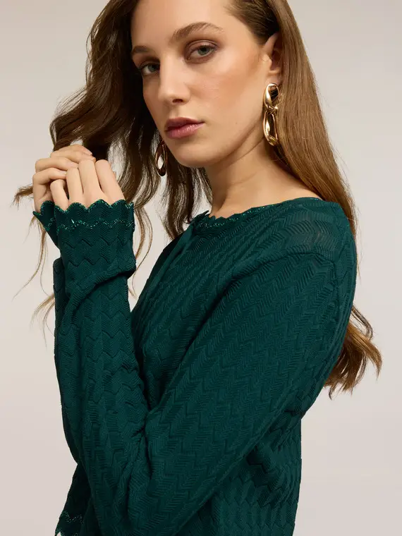 Motivi Cardigan Donna Verde 4346885 miniatura 3