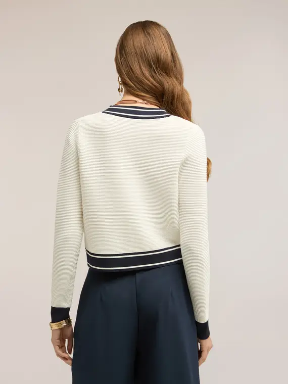 Motivi Cardigan Donna Bianco 4246672 miniatura 2