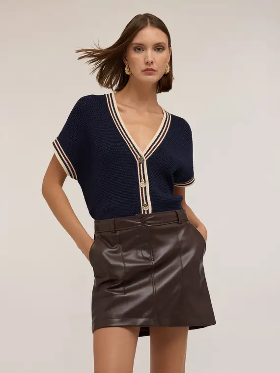 Motivi Cardigan Donna Blu 4324025 miniatura 3