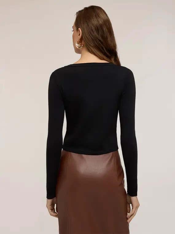 Motivi Cardigan Donna Nero 2589818 miniatura 2