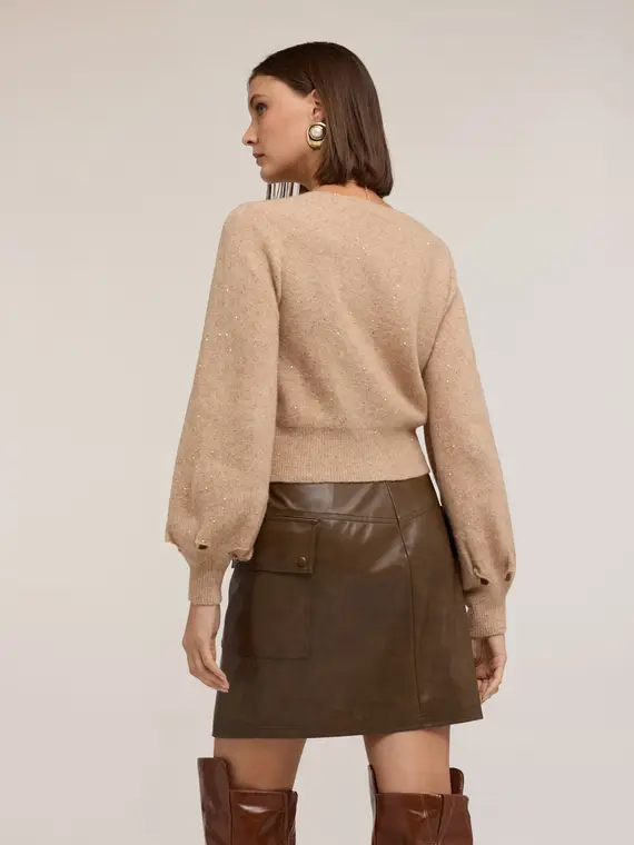 Motivi Cardigan Donna Beige 3243303 miniatura 2