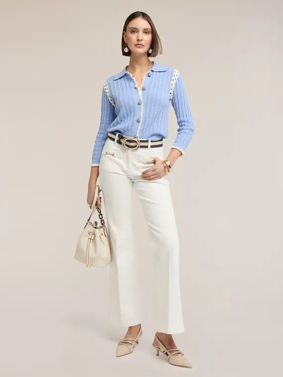 Motivi Cardigan Donna Azzurro 4324004 miniatura 3