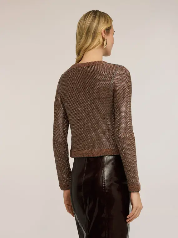 Motivi Cardigan Donna Marrone 4246663 miniatura 2