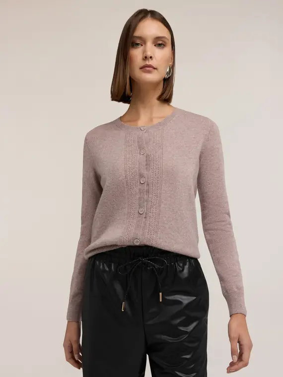 Motivi Cardigan Donna Beige 3103826 miniatura 3
