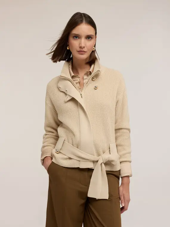 Motivi Cardigan Donna Beige 3177162 miniatura 3