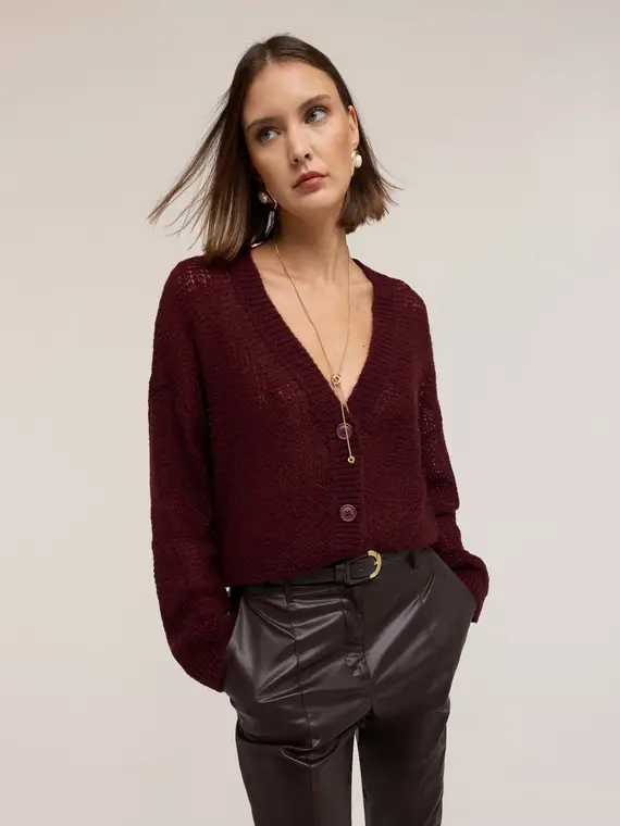 Motivi Cardigan Donna Bordeaux 3103839 miniatura 3