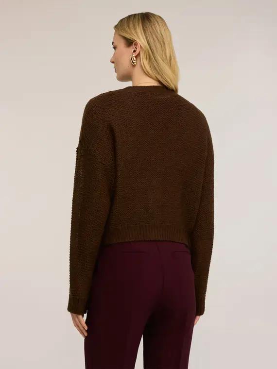 Motivi Cardigan Donna Marrone 4246692 miniatura 2