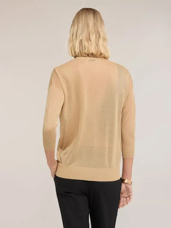 Cardigan in misto viscosa lurex Donna miniatura 2