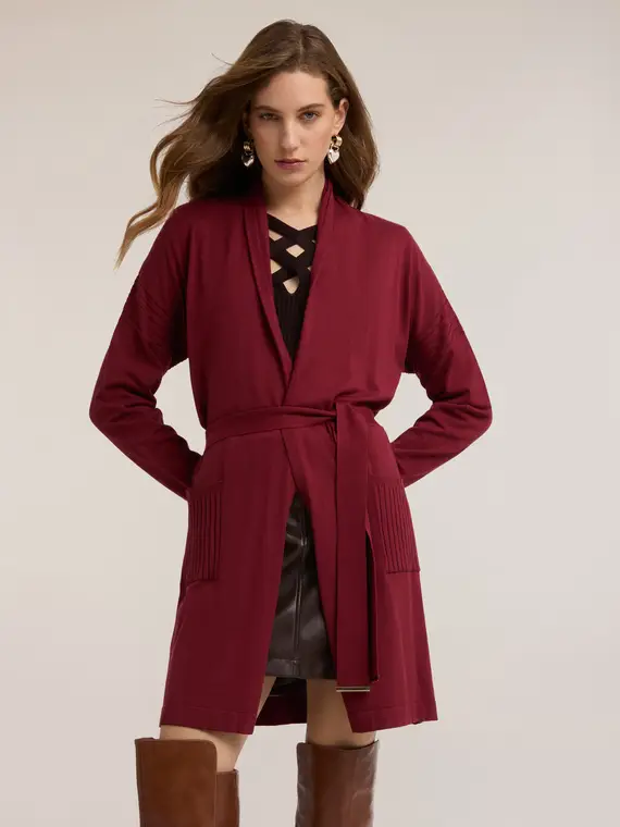 Motivi Cardigan Donna Bordeaux 3930263 miniatura 3