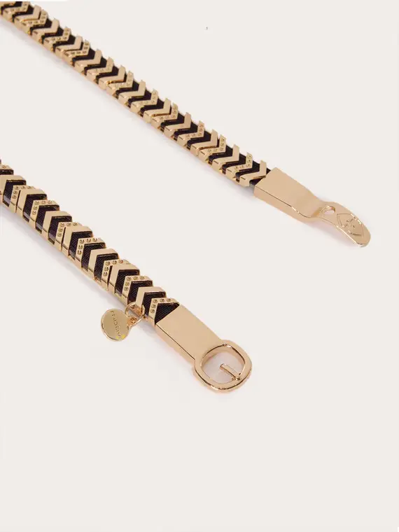 Cintura catena con motivo geometrico Donna, Oro miniatura 3