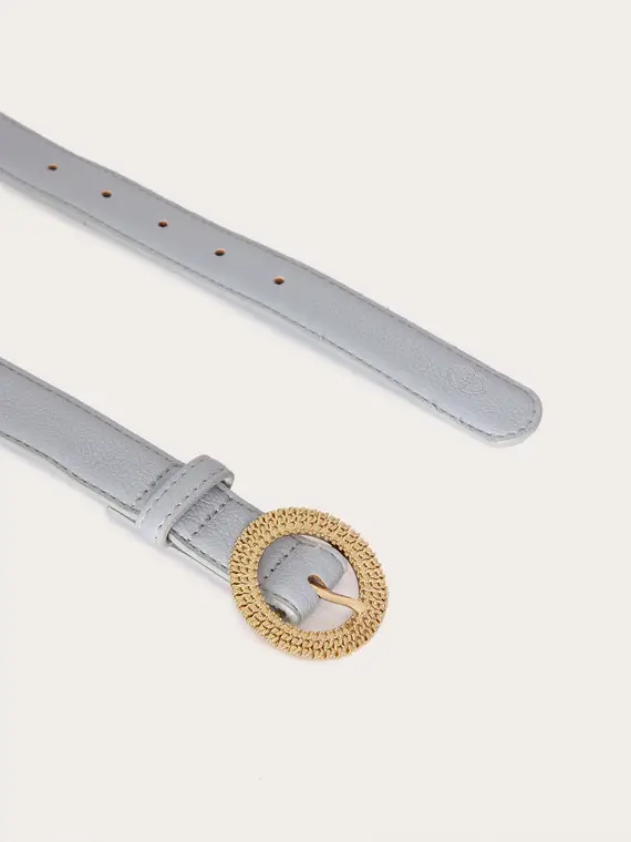 Cintura con fibbia circolare gioiello Donna, Azzurro miniatura 3