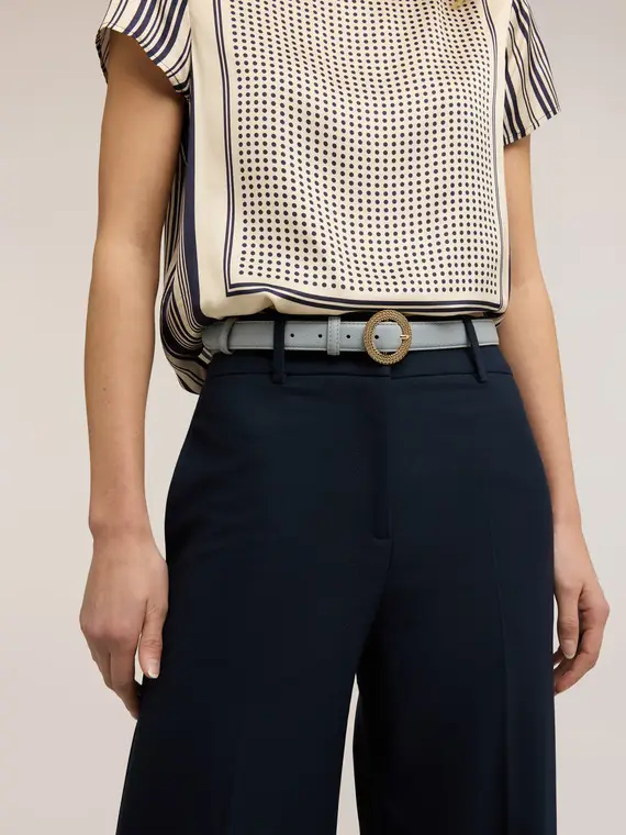 Cintura con fibbia circolare gioiello Donna, Azzurro