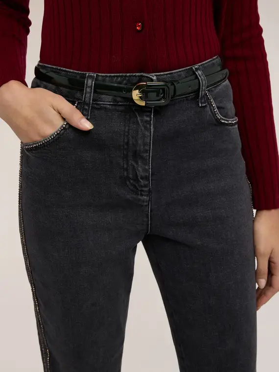 Cintura con fibbia metallica Donna, Ottanio