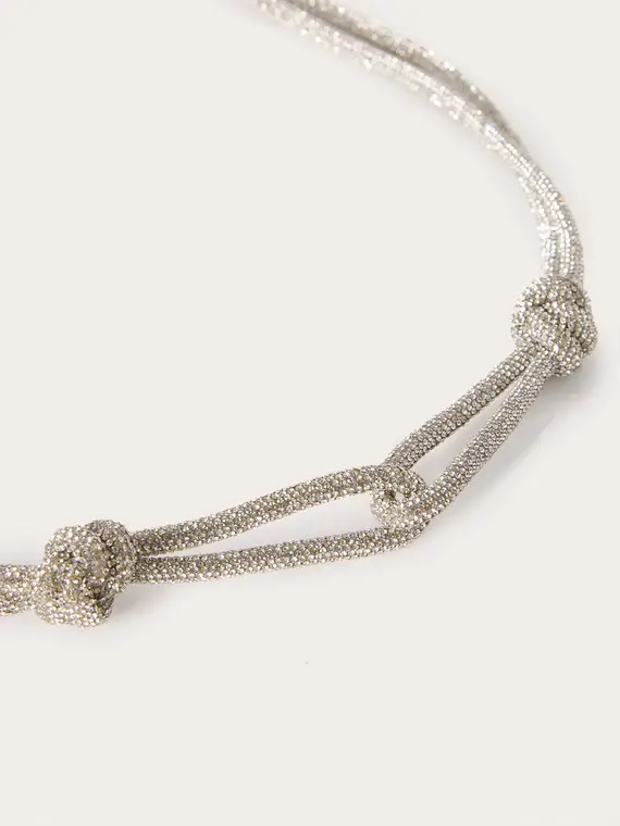 Cintura gioiello con nodi Donna, Argento miniatura 2