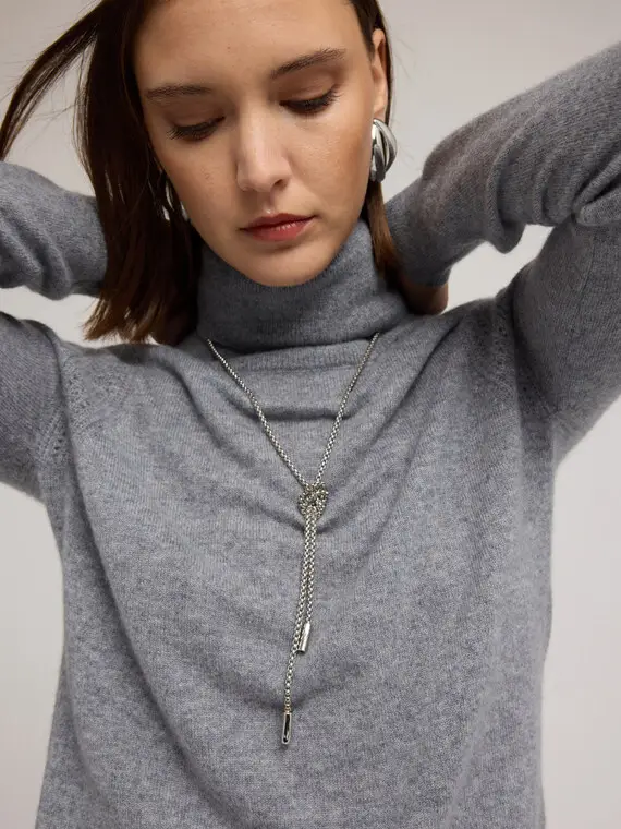 Dolcevita in cachemire Donna, Grigio