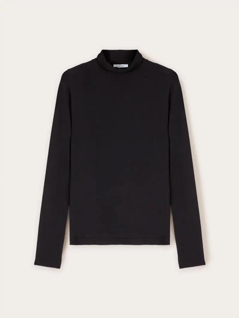 Dolcevita misto modal Donna, Nero