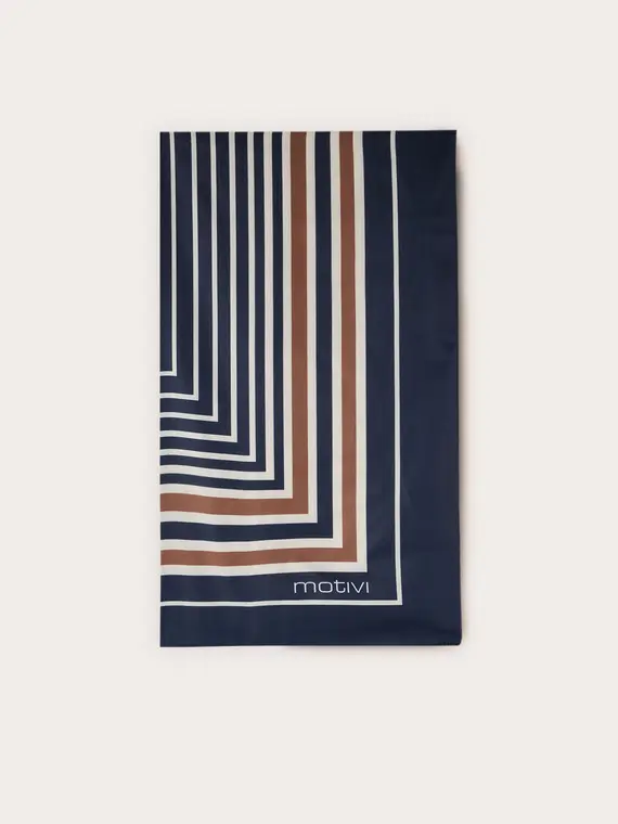 Foulard in raso Donna, Blu miniatura 2