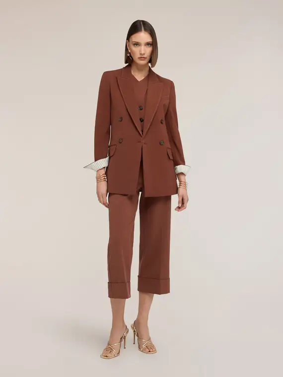 Giacca con impunture The Tailoring Lab Donna, Marrone