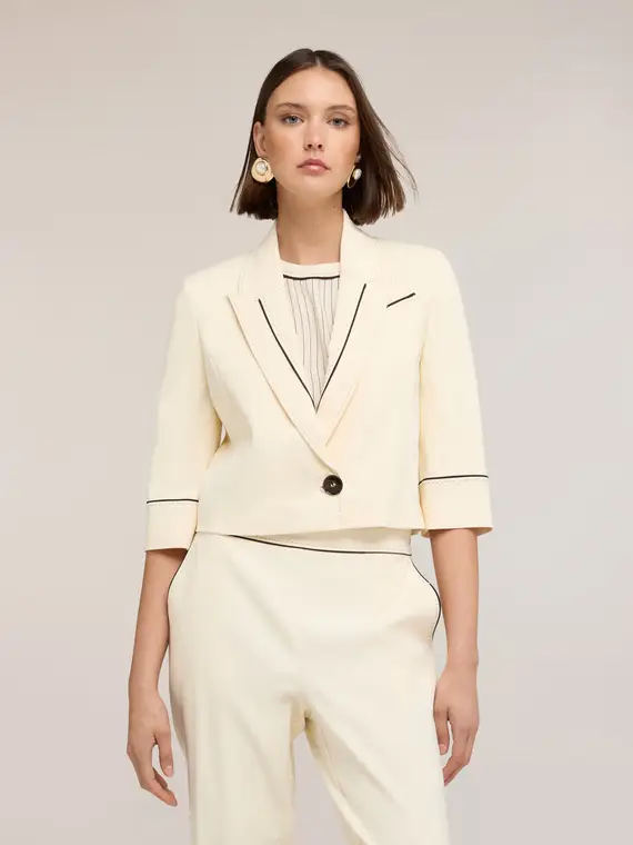 Giacca spencer The Tailoring Lab Donna, Bianco