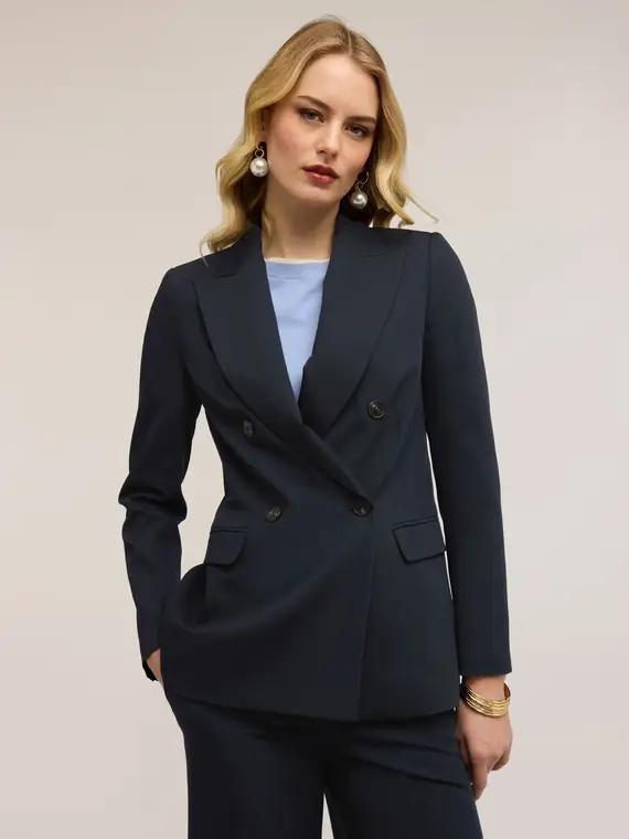 Giacca strutturata doppiopetto Donna, Blu