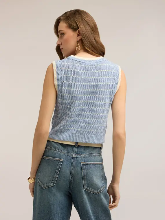 Motivi Gilet Donna Azzurro 4323999 miniatura 2