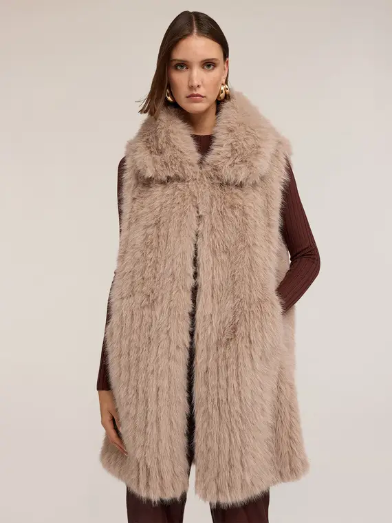 Motivi Gilet Donna Beige 2811400 miniatura 3