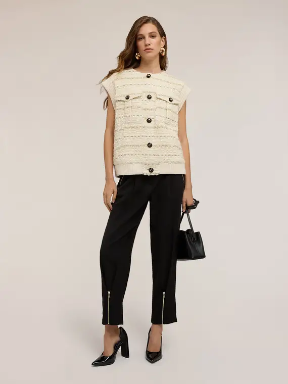 Motivi Gilet Donna Beige 2850639 miniatura 3