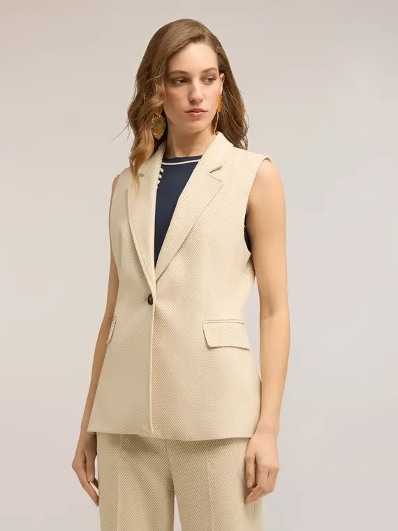 Motivi Gilet Donna Beige 4246640 miniatura 3