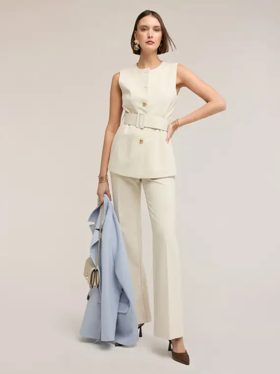 Motivi Gilet Donna Beige 4246638 miniatura 3