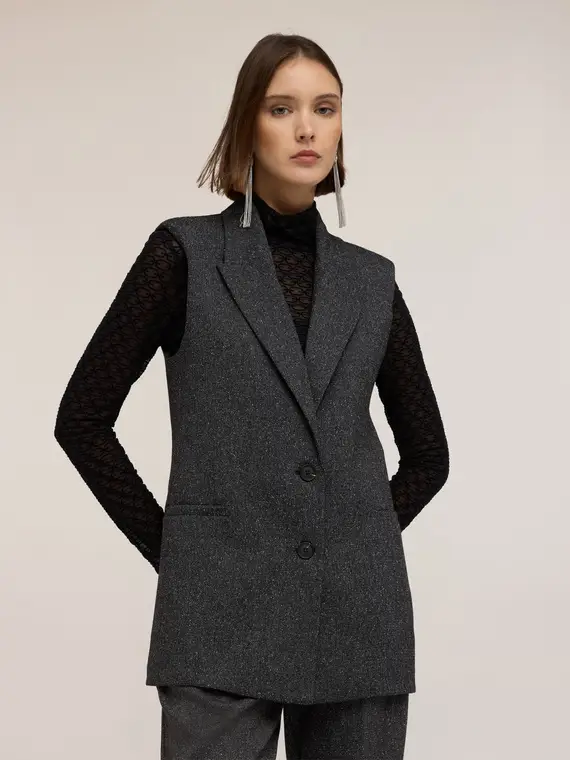 Motivi Gilet Donna Grigio 3376802 miniatura 3