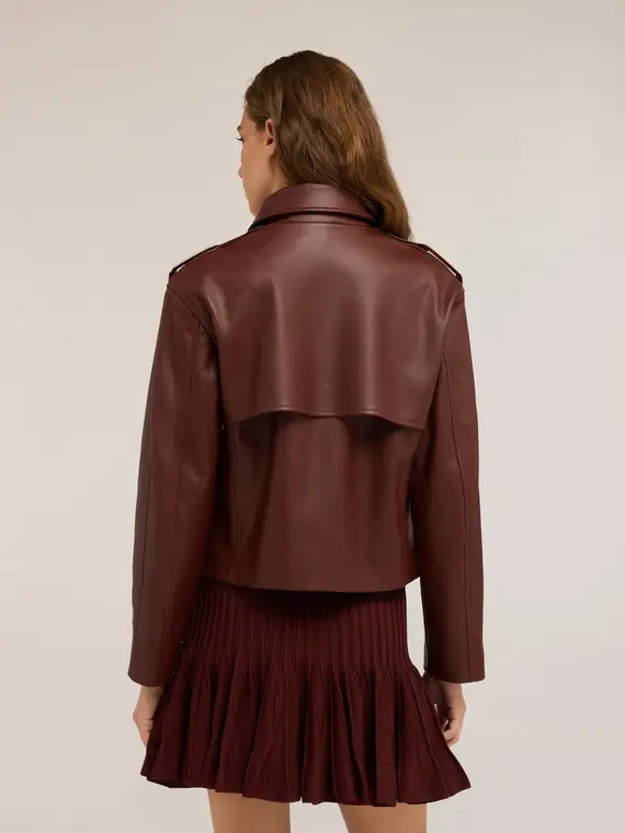 Giubbotto con fibbie sulle spalle Donna, Marrone miniatura 2