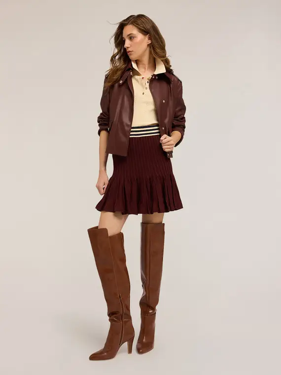 Giubbotto con fibbie sulle spalle Donna, Marrone miniatura 3