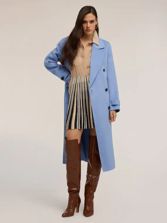 Gonna in maglia lurex plissé Donna, Nero