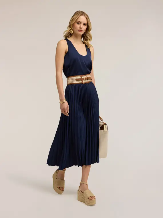 Gonna plissé Donna, Blu