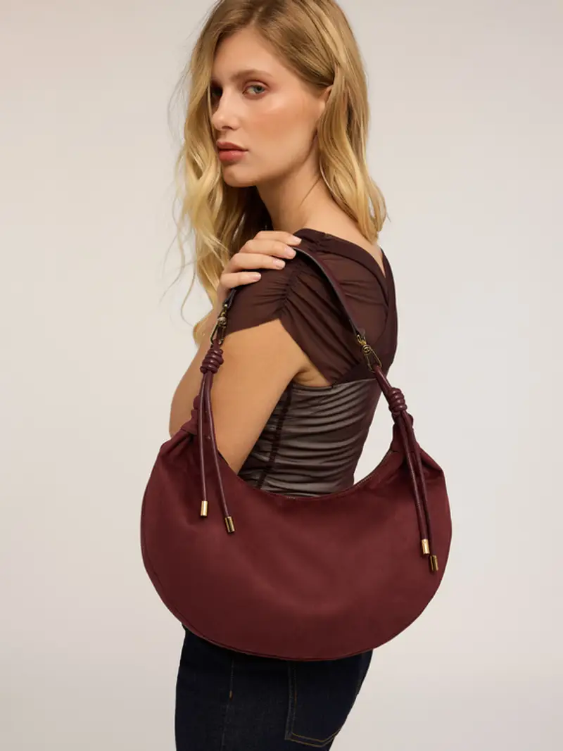 Hobo bag Donna, Bordeaux