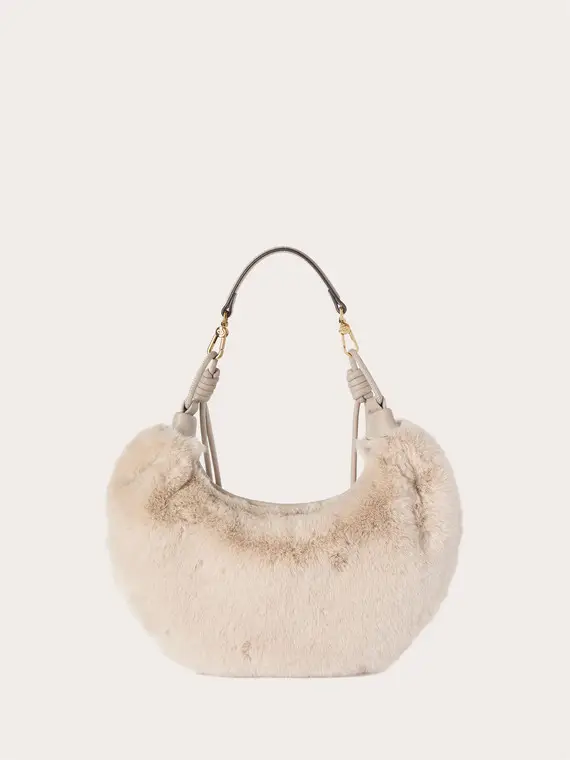 Hobo bag effetto peluche Donna miniatura 3