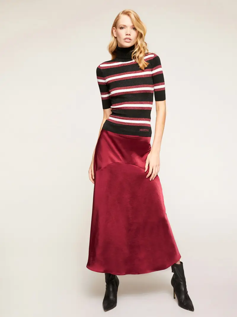 Motivi Maglia lupetto lurex a righe Donna, Nero, Taglia L miniatura 3