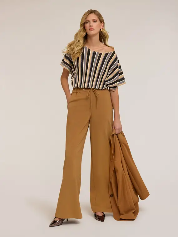 Maglia lurex a kimono Donna, Nero miniatura 3