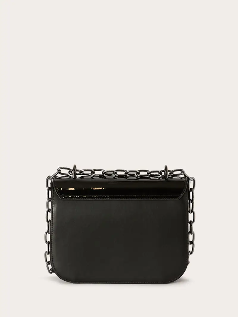 Motivi Medium bag in tessuto spalmato e vernice Donna, Nero, Taglia 02 miniatura 2