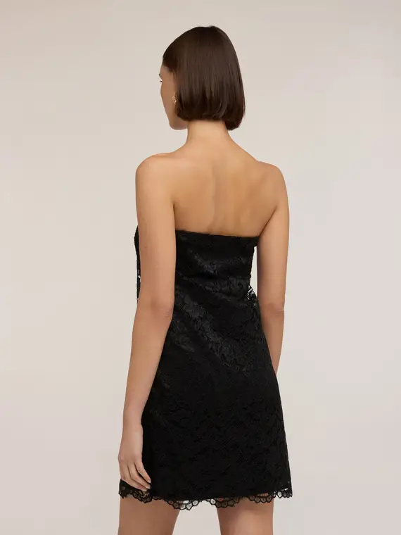 Minidress in pizzo traforato Donna, Nero miniatura 3