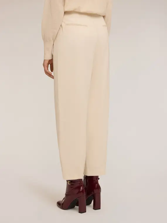 Pantaloni balloon in poliviscosa Donna, Beige miniatura 2