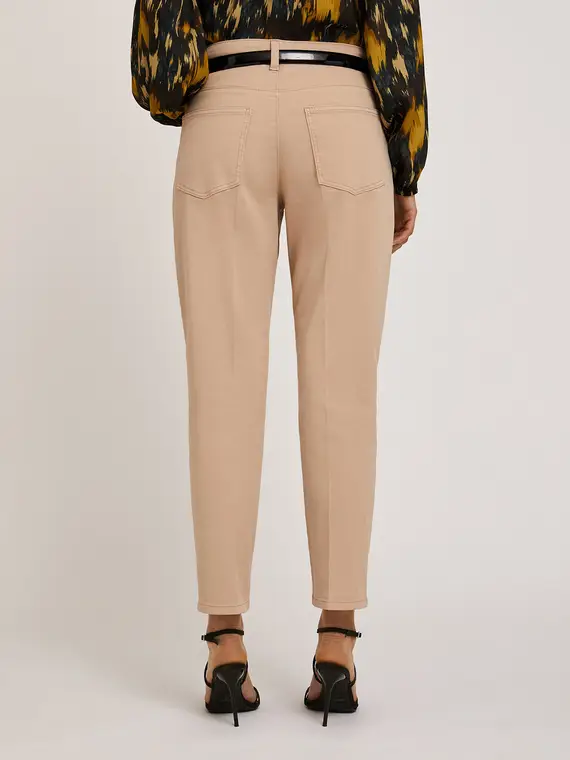 Pantaloni carrot Rianne in cotone Donna, Beige miniatura 2