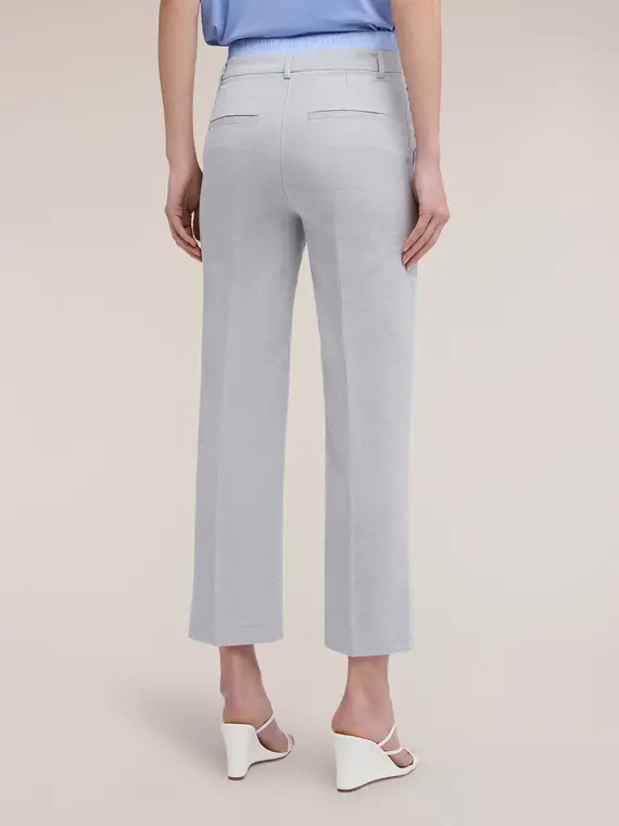 Pantaloni chino a vita alta Donna, Grigio miniatura 2