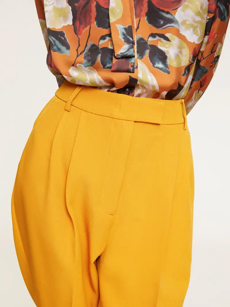 Motivi Pantaloni con pinces Donna, Giallo, Taglia 40 miniatura 2