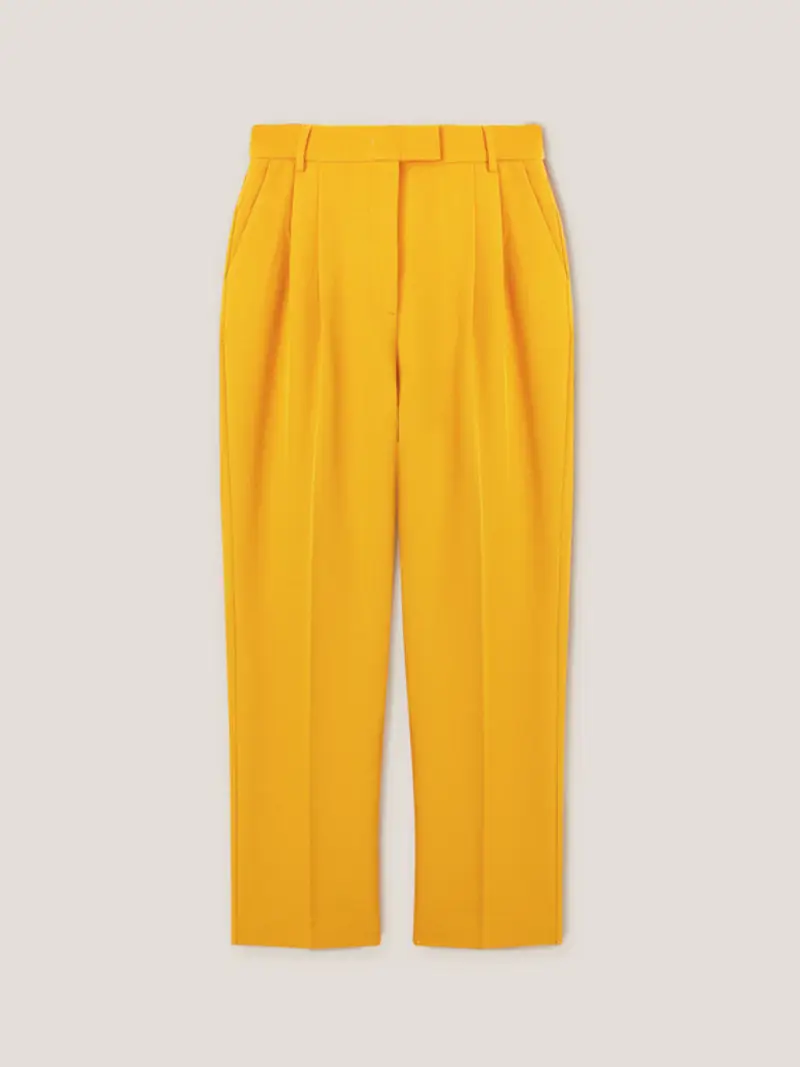 Motivi Pantaloni con pinces Donna, Giallo, Taglia 40 miniatura 3